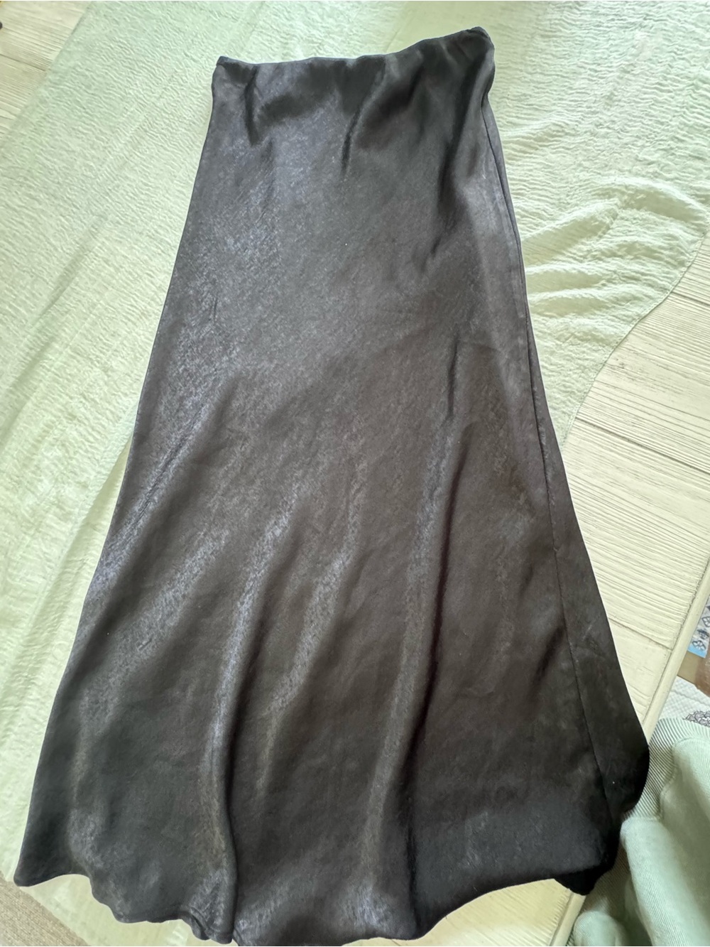 Boohoo Black Satin Maxi Skirt